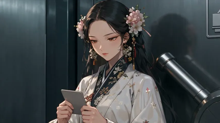 Suseka 三次按門禁讀取器都亮紅燈，畫面交替切到 MeiHua 查看手中卡套的反應。